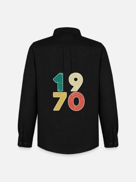 1970 - Born 1970 - Built in 1970 - Men's Oxford Shirt by Stanley/Stella - black