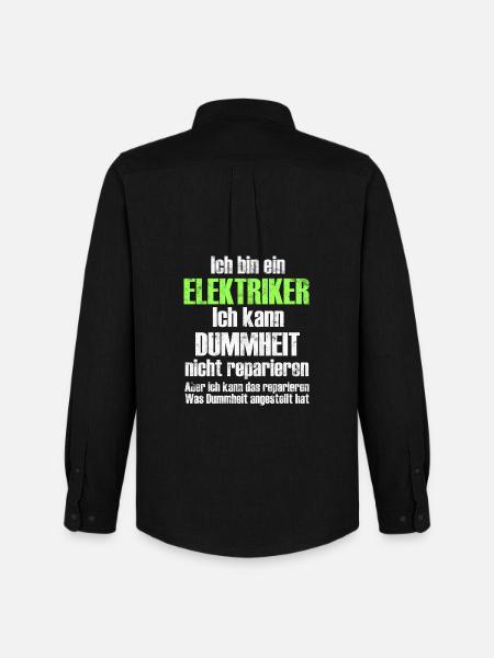 Elektriker - Männer Oxford Hemd von Stanley/Stella - Schwarz
