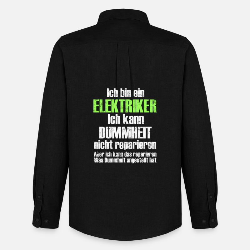 Elektriker - Männer Oxford Hemd von Stanley/Stella - Schwarz