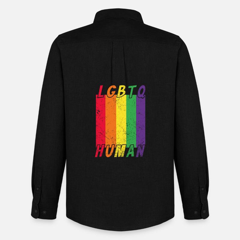 LGBTQ Human - Männer Oxford Hemd von Stanley/Stella - Schwarz