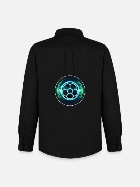 Futuristic Neon Football Logo - Men's Oxford Shirt by Stanley/Stella - black