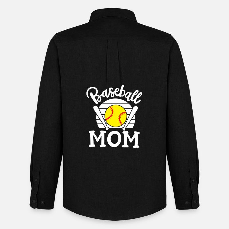 Baseball Mama - Männer Oxford Hemd von Stanley/Stella - Schwarz
