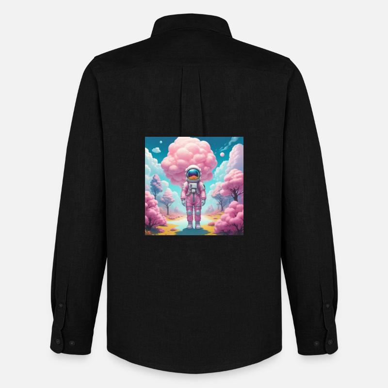 Spaceman - Männer Oxford Hemd von Stanley/Stella - Schwarz