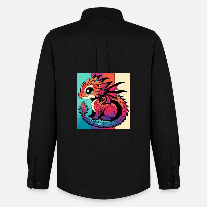 Drache - Männer Oxford Hemd von Stanley/Stella - Schwarz