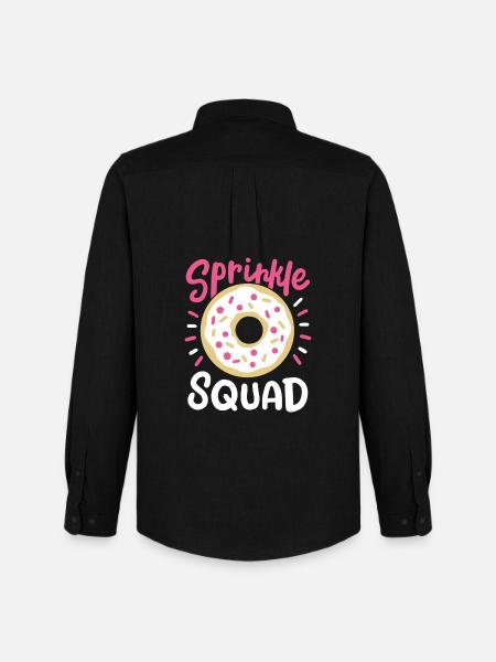 Donut Streusel - Männer Oxford Hemd von Stanley/Stella - Schwarz
