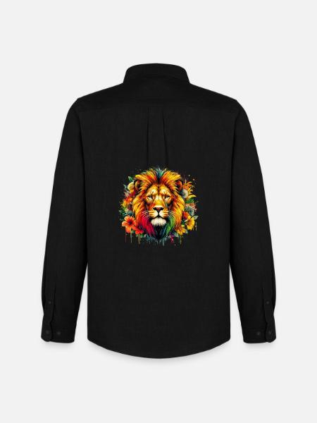 Lion - Chemise Oxford homme Stanley/Stella - noir