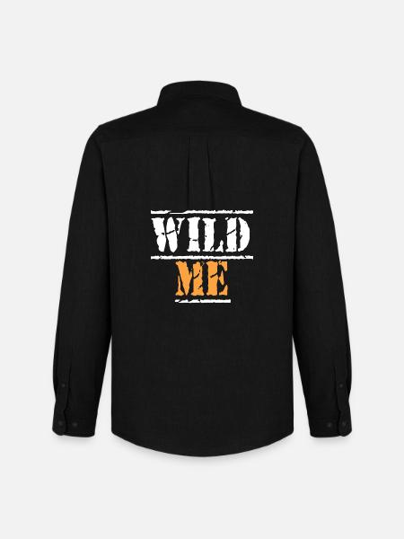 WILD ME Quote - Men's Oxford Shirt by Stanley/Stella - black