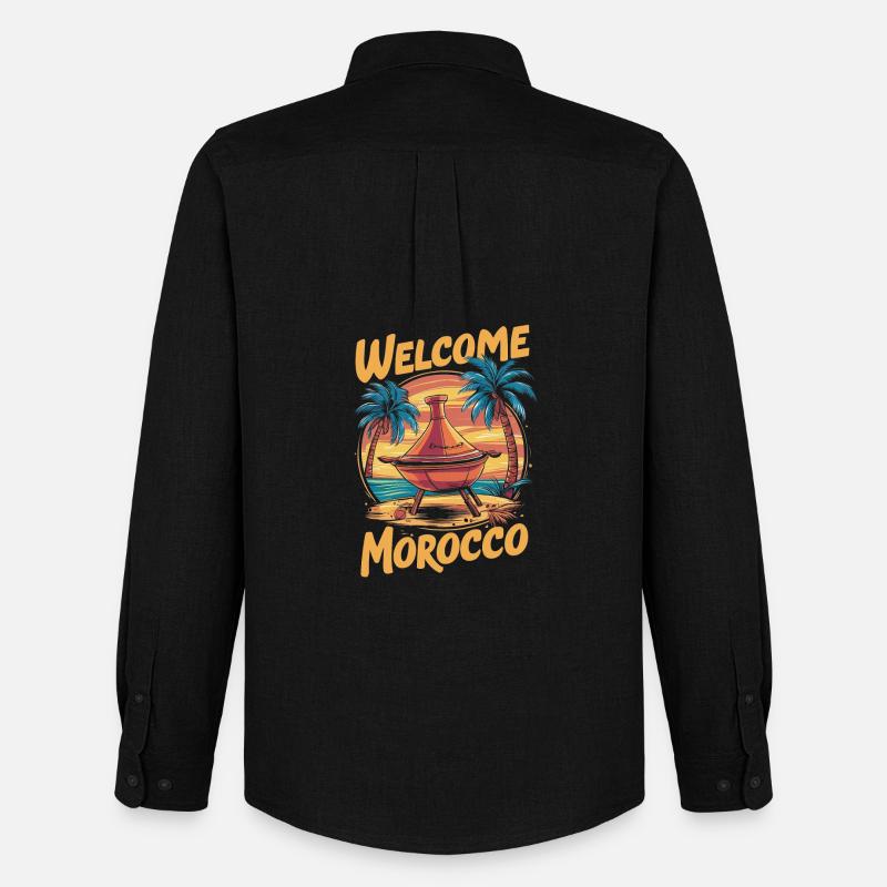 Willkommen bei Morocco Dreamfire - Männer Oxford Hemd von Stanley/Stella - Schwarz