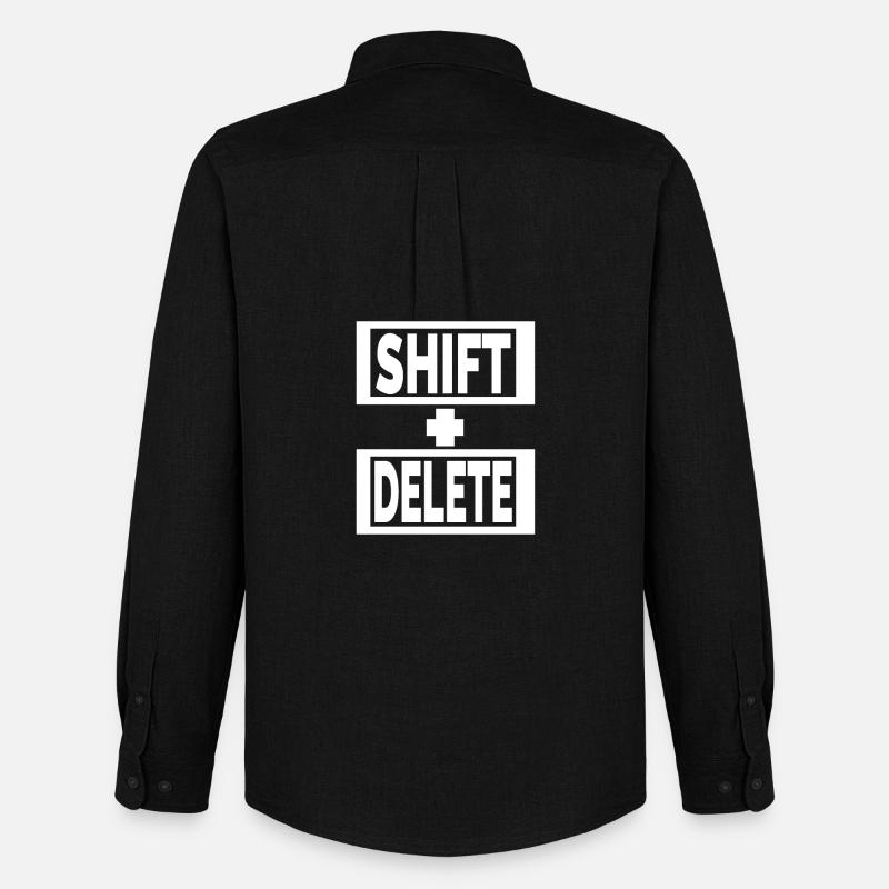 SHIFT+DELETE keyboard lifestyle - Men's Oxford Shirt by Stanley/Stella - black