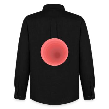 Abstract gradient design - Men's Oxford Shirt by Stanley/Stella - black - Back - AI Model Male 185 dark (185cm)