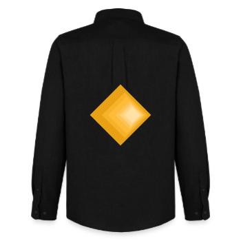 Conception dégradée - Chemise Oxford homme Stanley/Stella - noir - Dos - AI Model Male 185 dark (185cm)