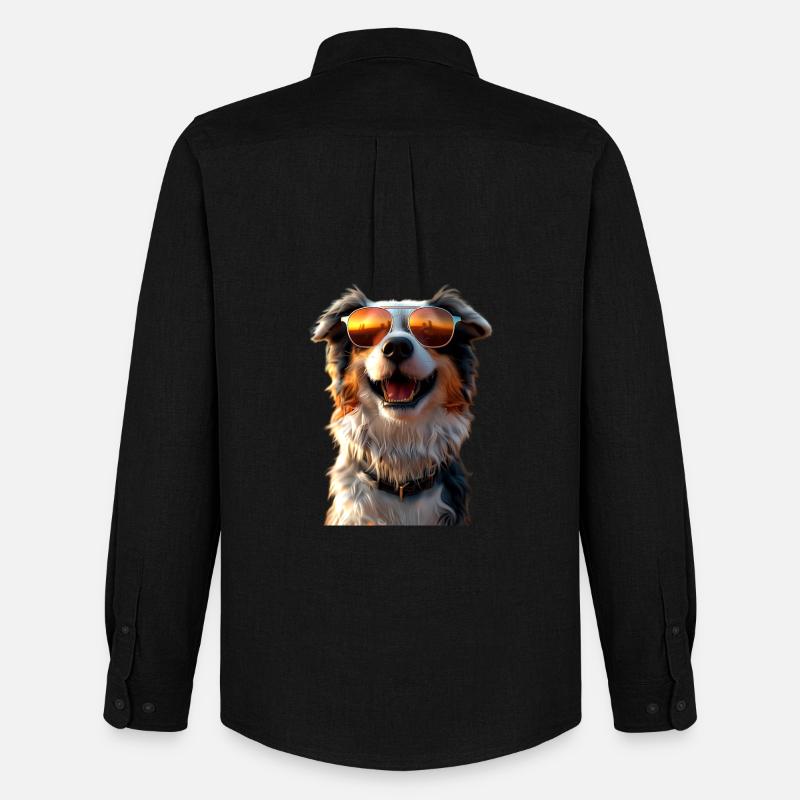 Australian Shepherd Hunde Liebhaber Süßer Aussie - Männer Oxford Hemd von Stanley/Stella - Schwarz