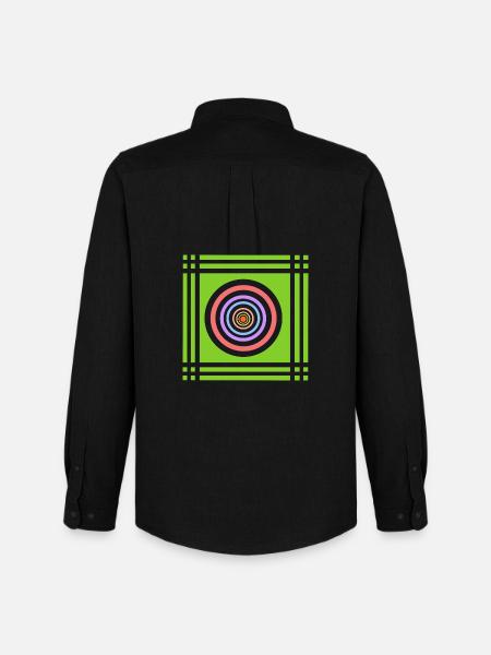 Geometric play of colours in colour - Men's Oxford Shirt by Stanley/Stella - black