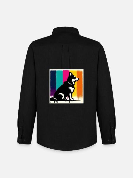 Dog - Men's Oxford Shirt by Stanley/Stella - black