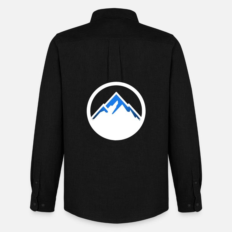 Berge Logo weiß - Männer Oxford Hemd von Stanley/Stella - Schwarz