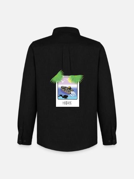 Instantané Vacances - Chemise Oxford homme Stanley/Stella - noir