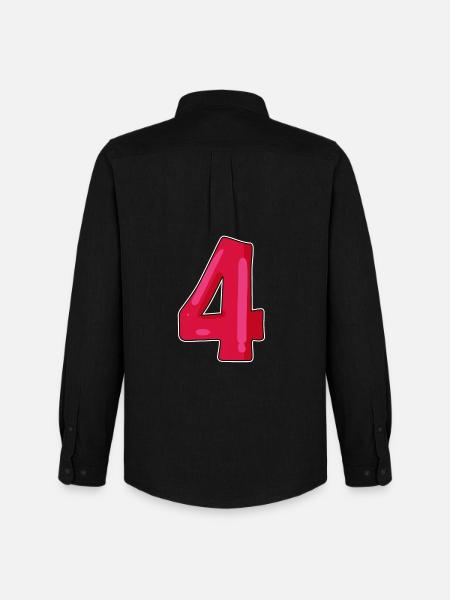 Number Number Four 4 - Men's Oxford Shirt by Stanley/Stella - black