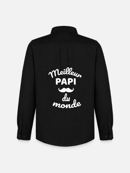 Humorous quote Papa du Monde - Men's Oxford Shirt by Stanley/Stella - black