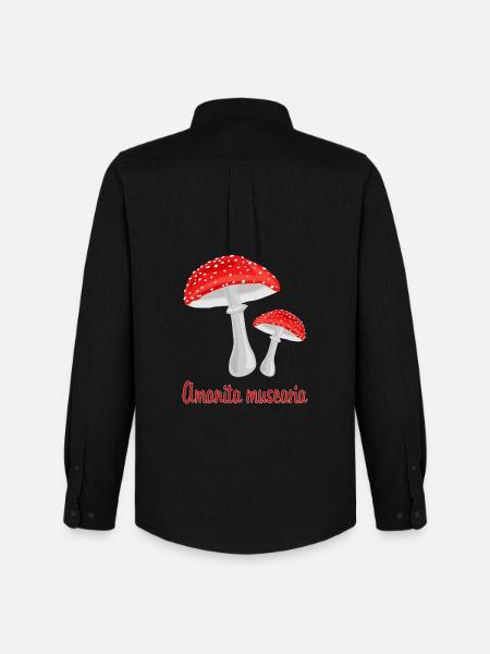 Herbst pilze - Männer Oxford Hemd von Stanley/Stella - Schwarz