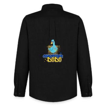 Gangster Dodo funny comic style - Men's Oxford Shirt by Stanley/Stella - black - Back - AI Model Male 185 dark (185cm)