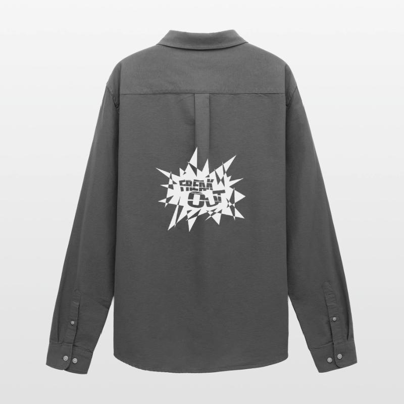 Angular Explosion Burst Text Men's Oxford Shirt by Stanley/Stella