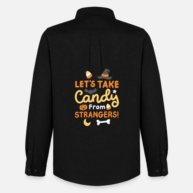 Halloweenkostüm „Süßes oder Saures“ Party - Männer Oxford Hemd von Stanley/Stella - Schwarz