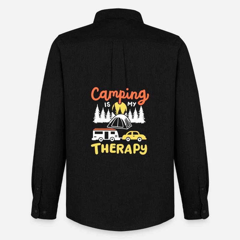 Camping Camper - Männer Oxford Hemd von Stanley/Stella - Schwarz