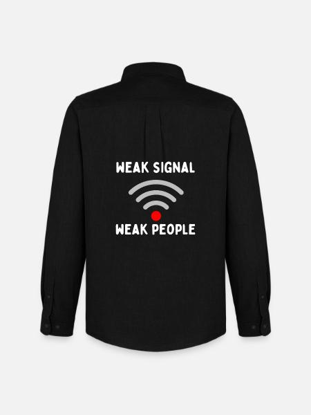 Weak signal - Men's Oxford Shirt by Stanley/Stella - black