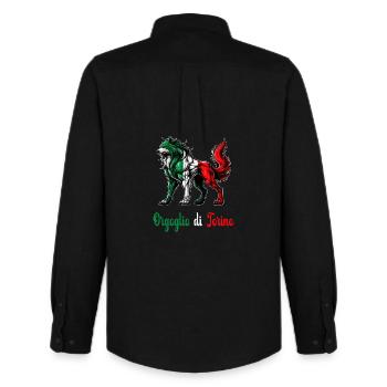 Der stolz von Turin Italien Flagge - Männer Oxford Hemd von Stanley/Stella - Schwarz - Hinten - AI Model Male 185 dark (185cm)
