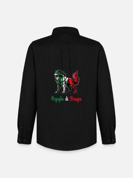 The pride of Perugia Italy flag - Men's Oxford Shirt by Stanley/Stella - black