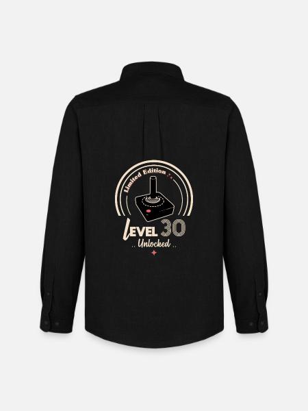 Stufe 30 - Limitierte Auflage - Männer Oxford Hemd von Stanley/Stella - Schwarz