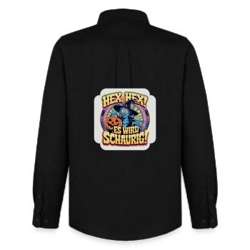 Sorcière effrayante d’Halloween, ça va être effrayant - Chemise Oxford homme Stanley/Stella - noir - Dos - AI Model Male 185 dark (185cm)