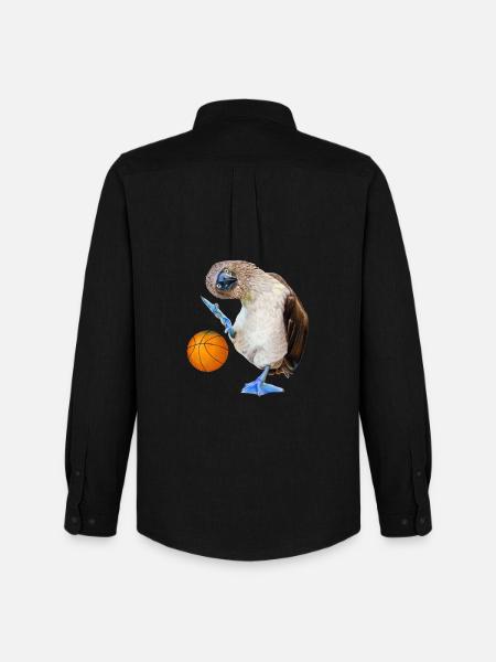 Blue-footed boobies basketball - Men's Oxford Shirt by Stanley/Stella - black