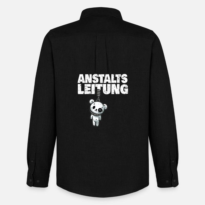 Anstaltsleitung Teddy - Männer Oxford Hemd von Stanley/Stella - Schwarz