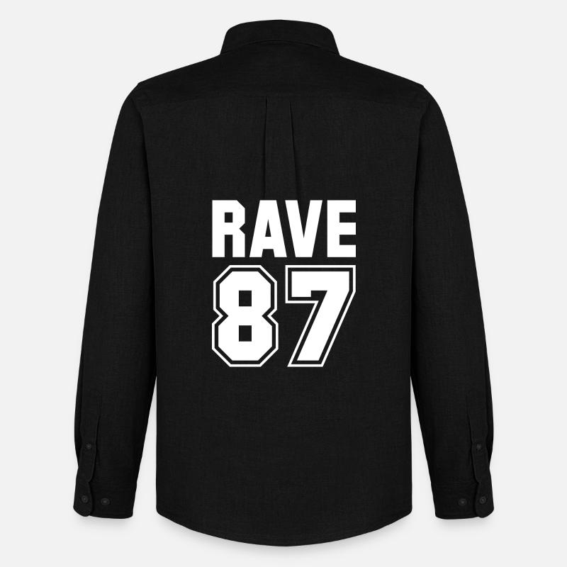 RAVE 87 - Männer Oxford Hemd von Stanley/Stella - Schwarz