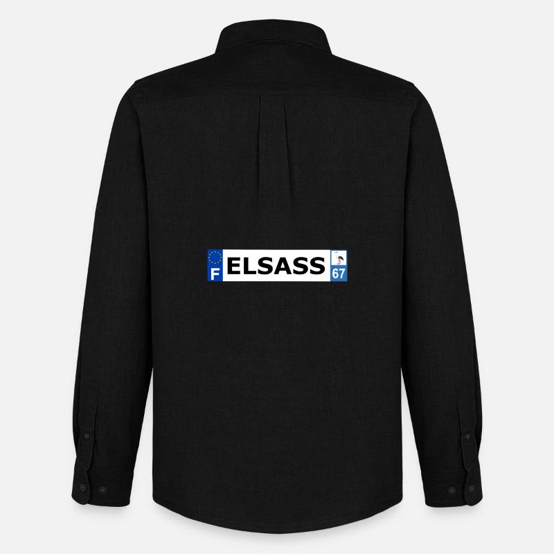 Elsass - Männer Oxford Hemd von Stanley/Stella - Schwarz