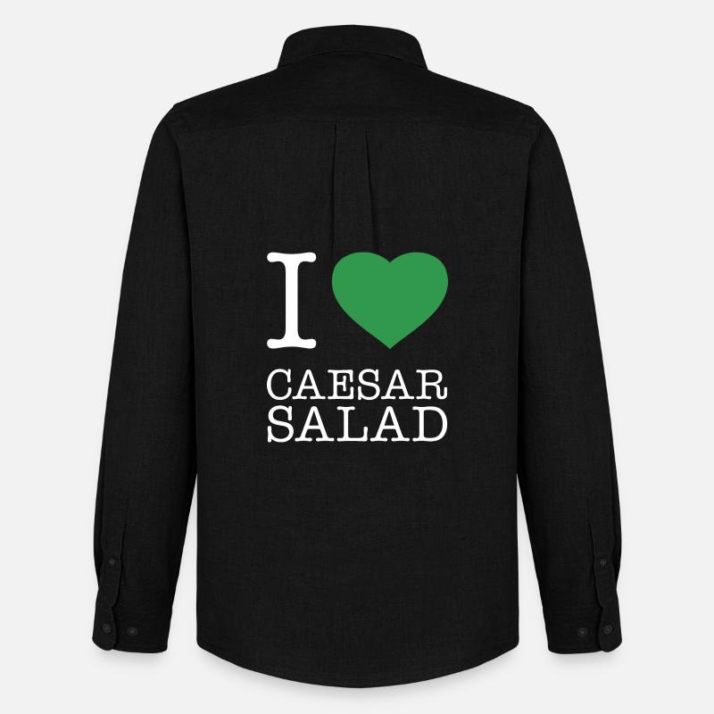 I LOVE CAESAR SALAD - Männer Oxford Hemd von Stanley/Stella - Schwarz