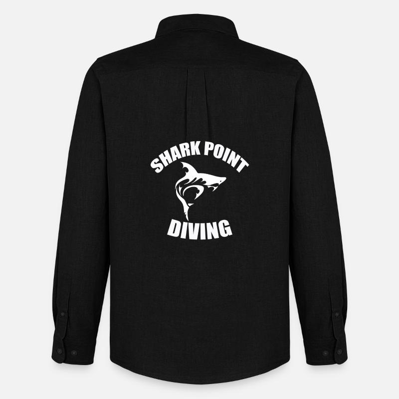 SHARK POINT DIVING - Männer Oxford Hemd von Stanley/Stella - Schwarz