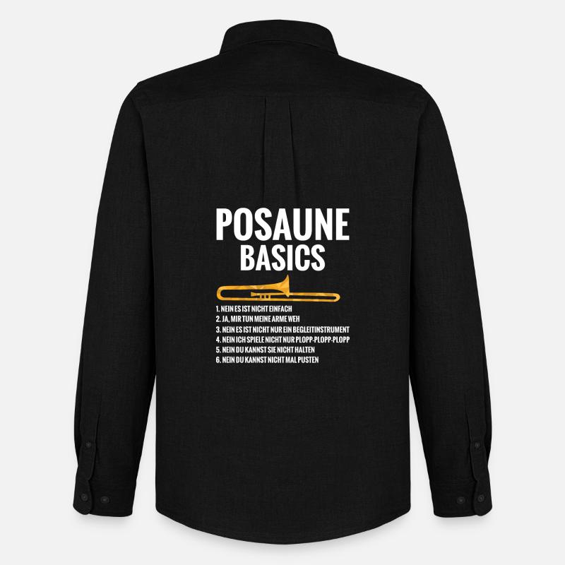 Posaune Basics Regeln Blaskapelle Blasmusik - Männer Oxford Hemd von Stanley/Stella - Schwarz