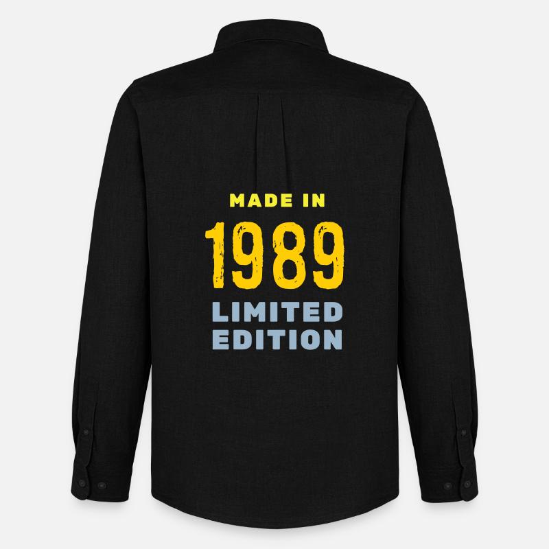 1989 - Männer Oxford Hemd von Stanley/Stella - Schwarz
