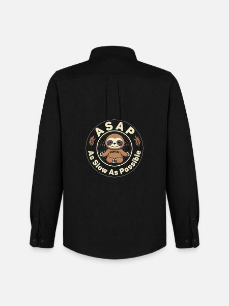 ASAP As Slow As Possible - Men's Oxford Shirt by Stanley/Stella - black