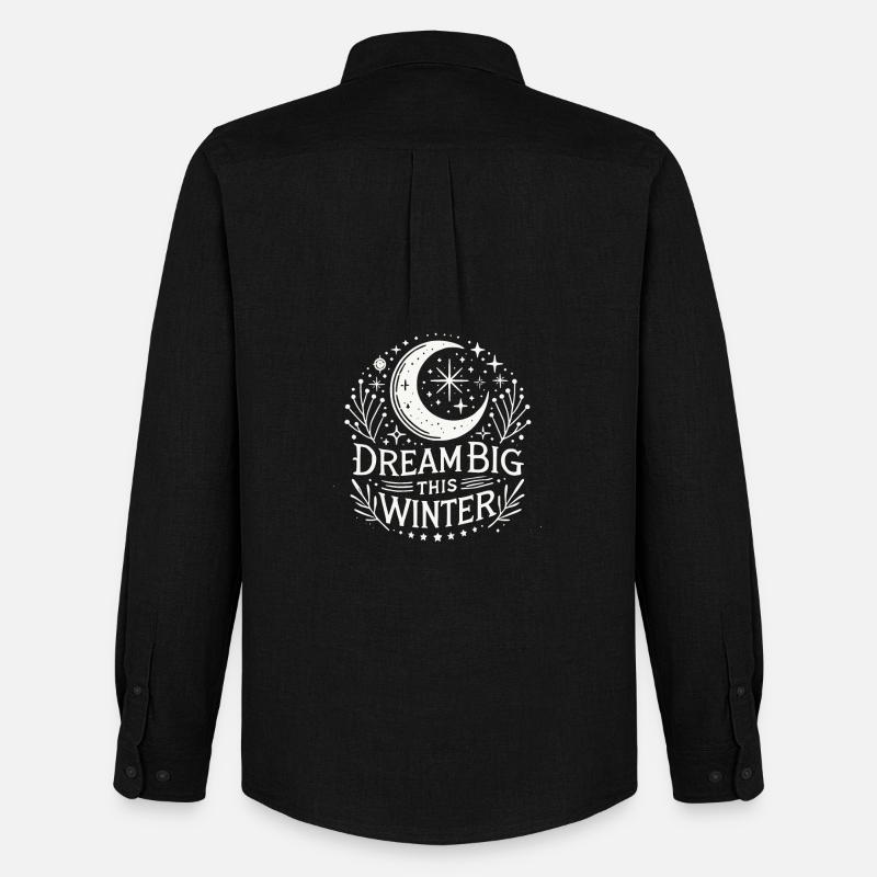 Dream Big This Winter - Männer Oxford Hemd von Stanley/Stella - Schwarz