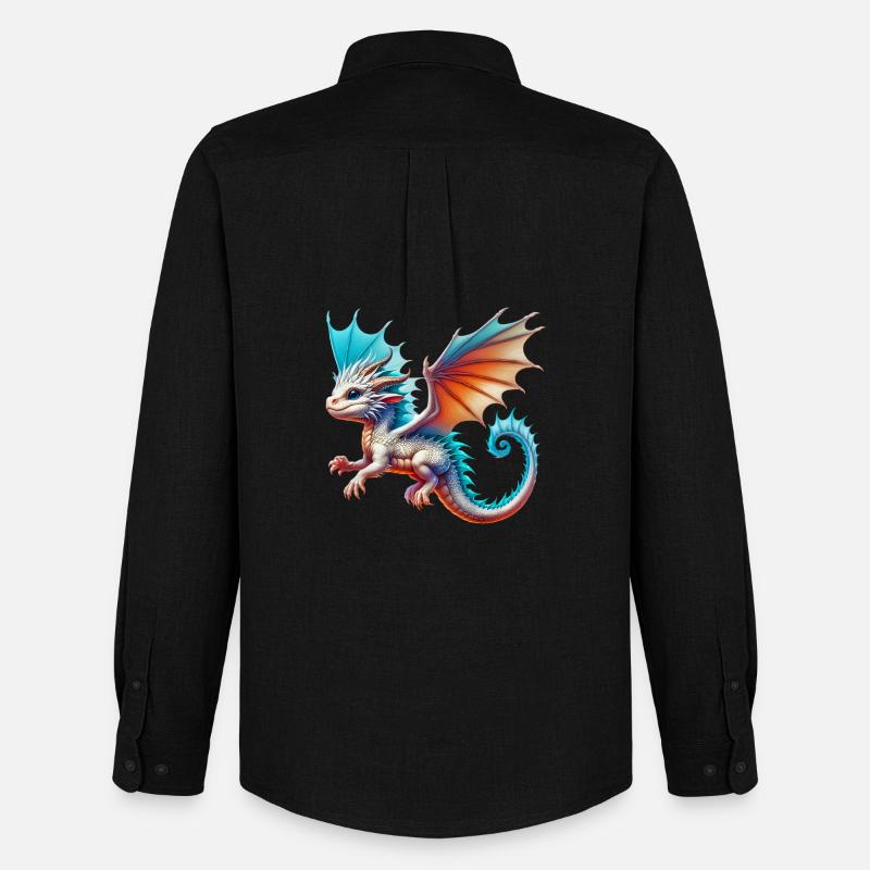 Drache - Männer Oxford Hemd von Stanley/Stella - Schwarz