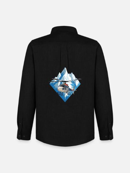Helicopters in winter operations - Men's Oxford Shirt by Stanley/Stella - black