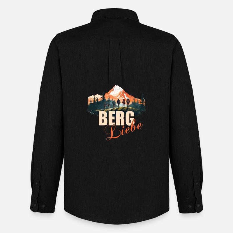 Berg Liebe - Männer Oxford Hemd von Stanley/Stella - Schwarz