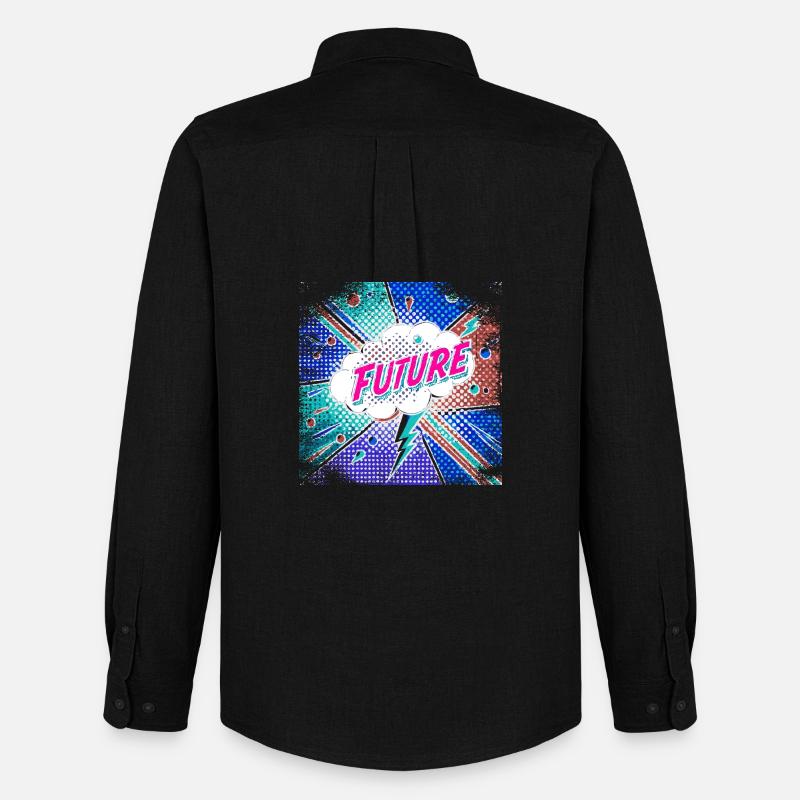 FUTURE Pop Art surreal - Männer Oxford Hemd von Stanley/Stella - Schwarz