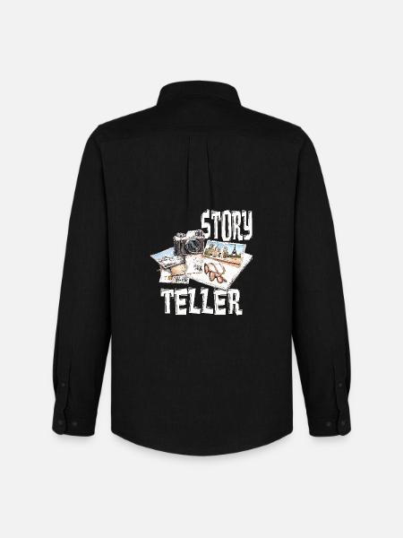 Story Teller - Männer Oxford Hemd von Stanley/Stella - Schwarz