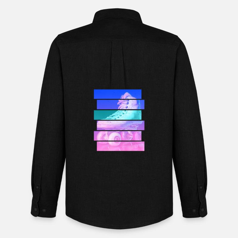 Rollschuh - Männer Oxford Hemd von Stanley/Stella - Schwarz