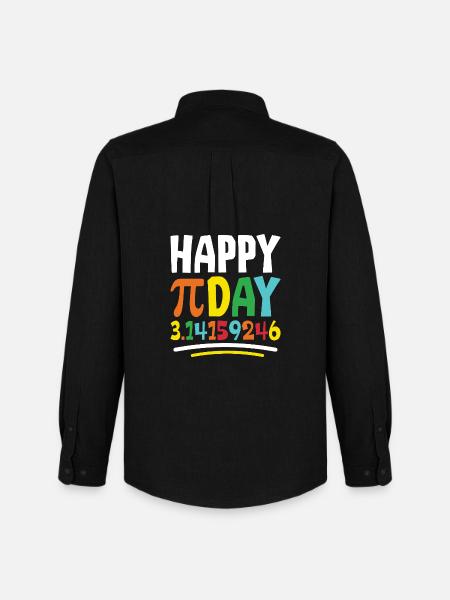 Happy Pi Day - Men's Oxford Shirt by Stanley/Stella - black