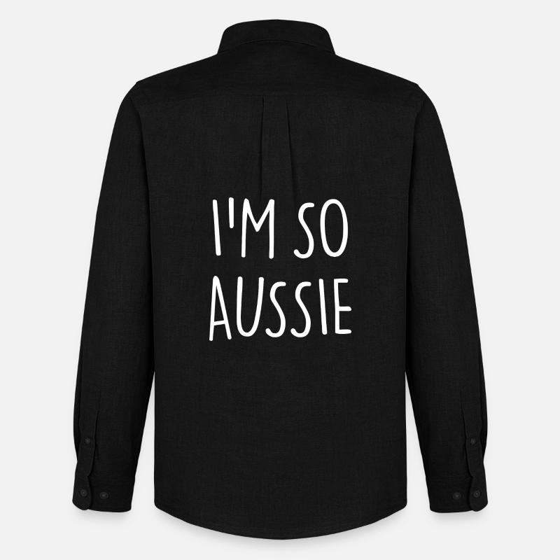I'M SO AUSSIE Australien - Männer Oxford Hemd von Stanley/Stella - Schwarz